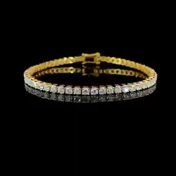 10k gold 5.2ct VVS lab diamond bracelet