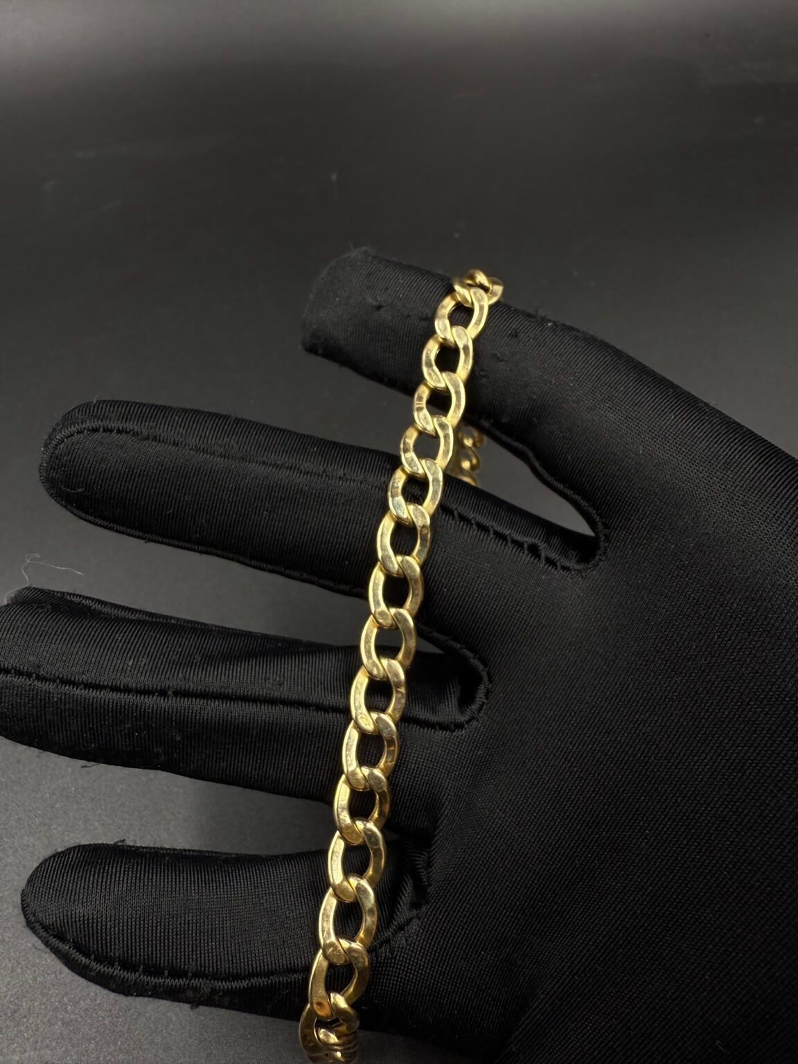 10k gold 8.5mm curb bracelet