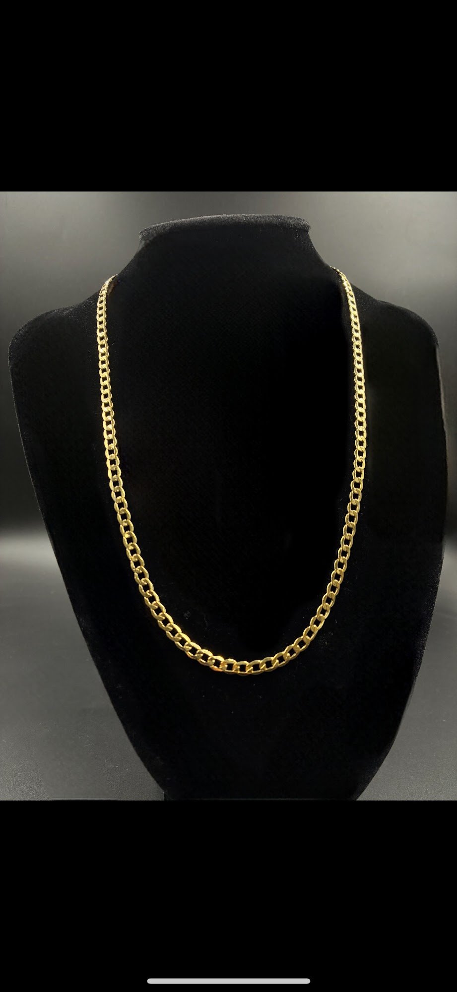 10k gold curb link chain