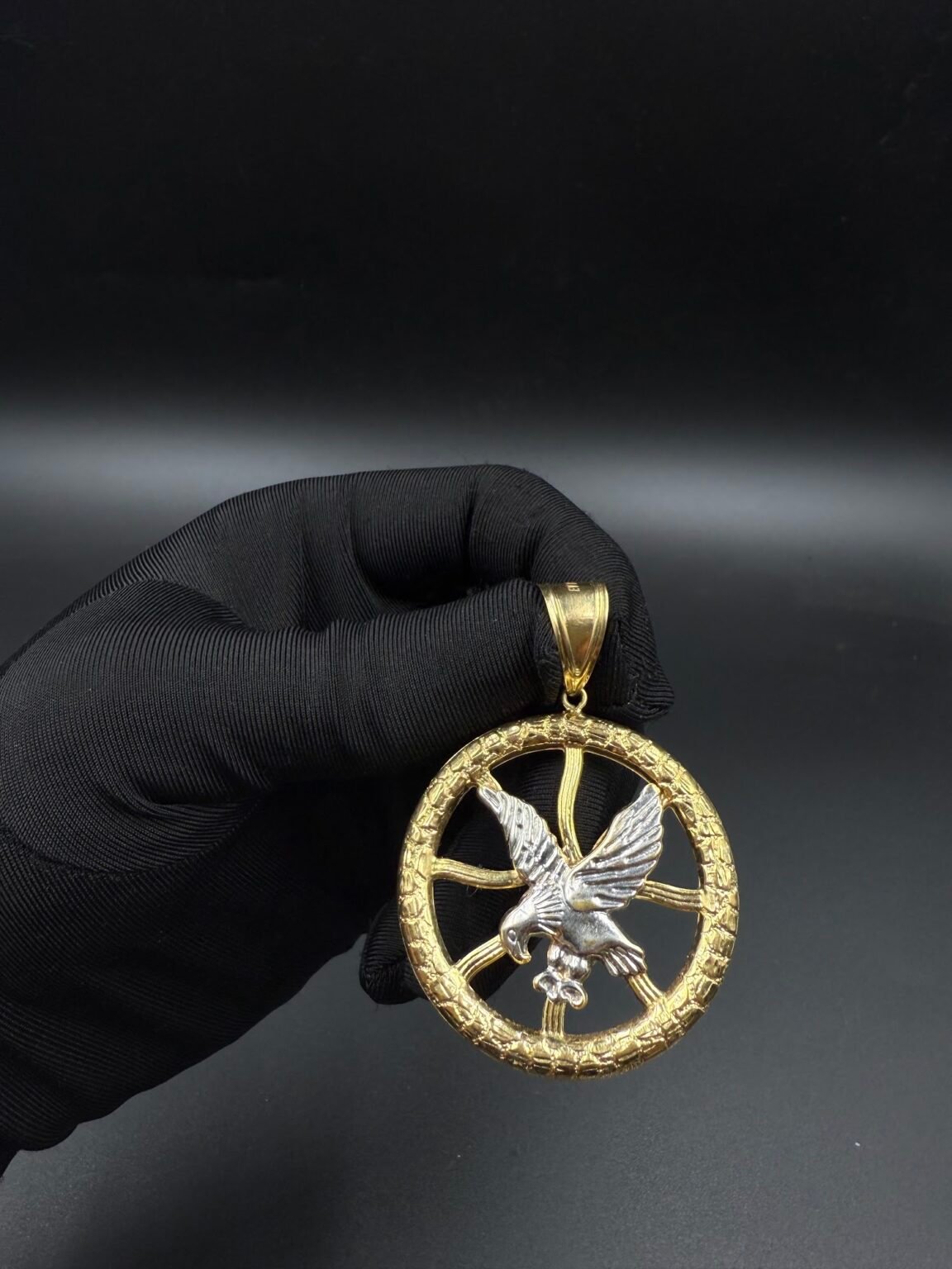 10k gold eagle pendant