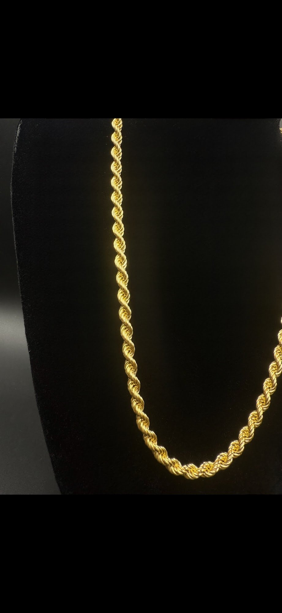 10k gold hollow rope chain