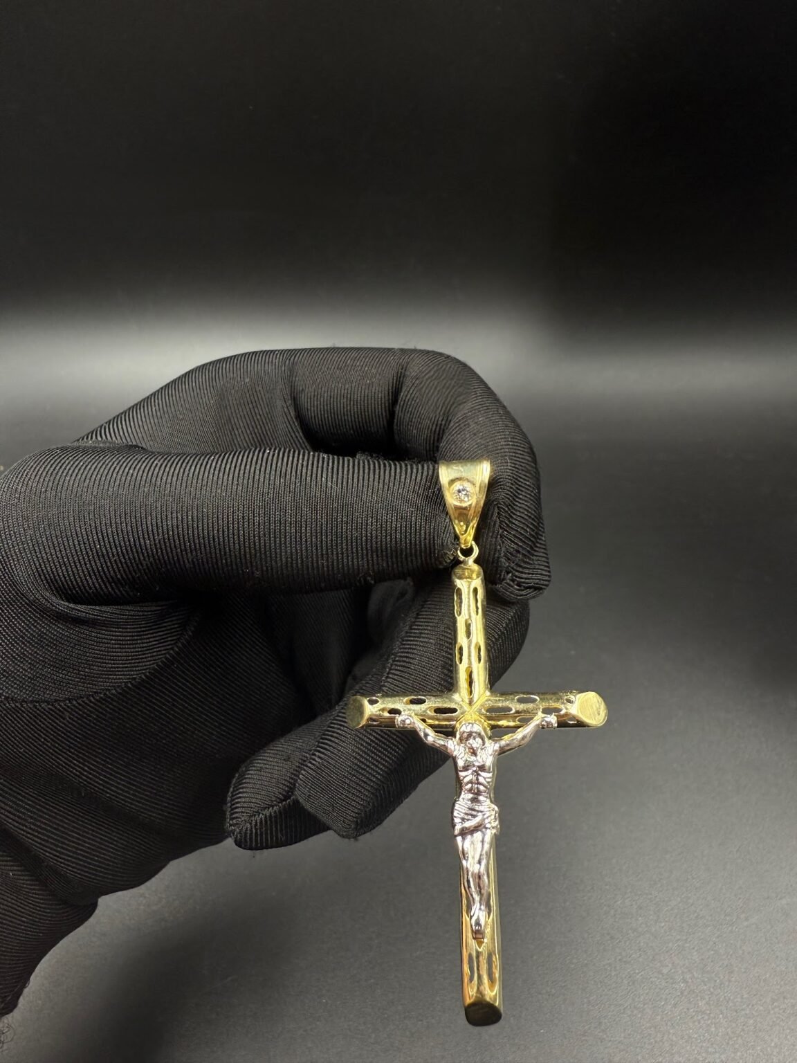 10k gold large cross pendant