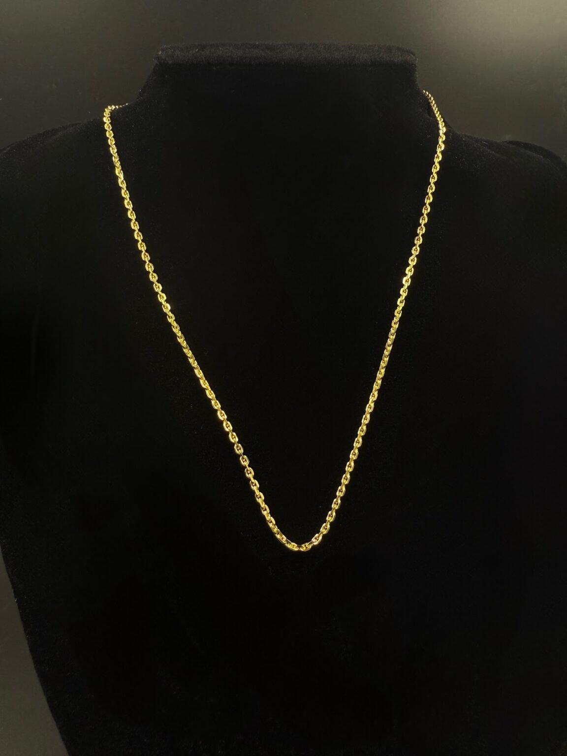 10k gold solid cable link chain