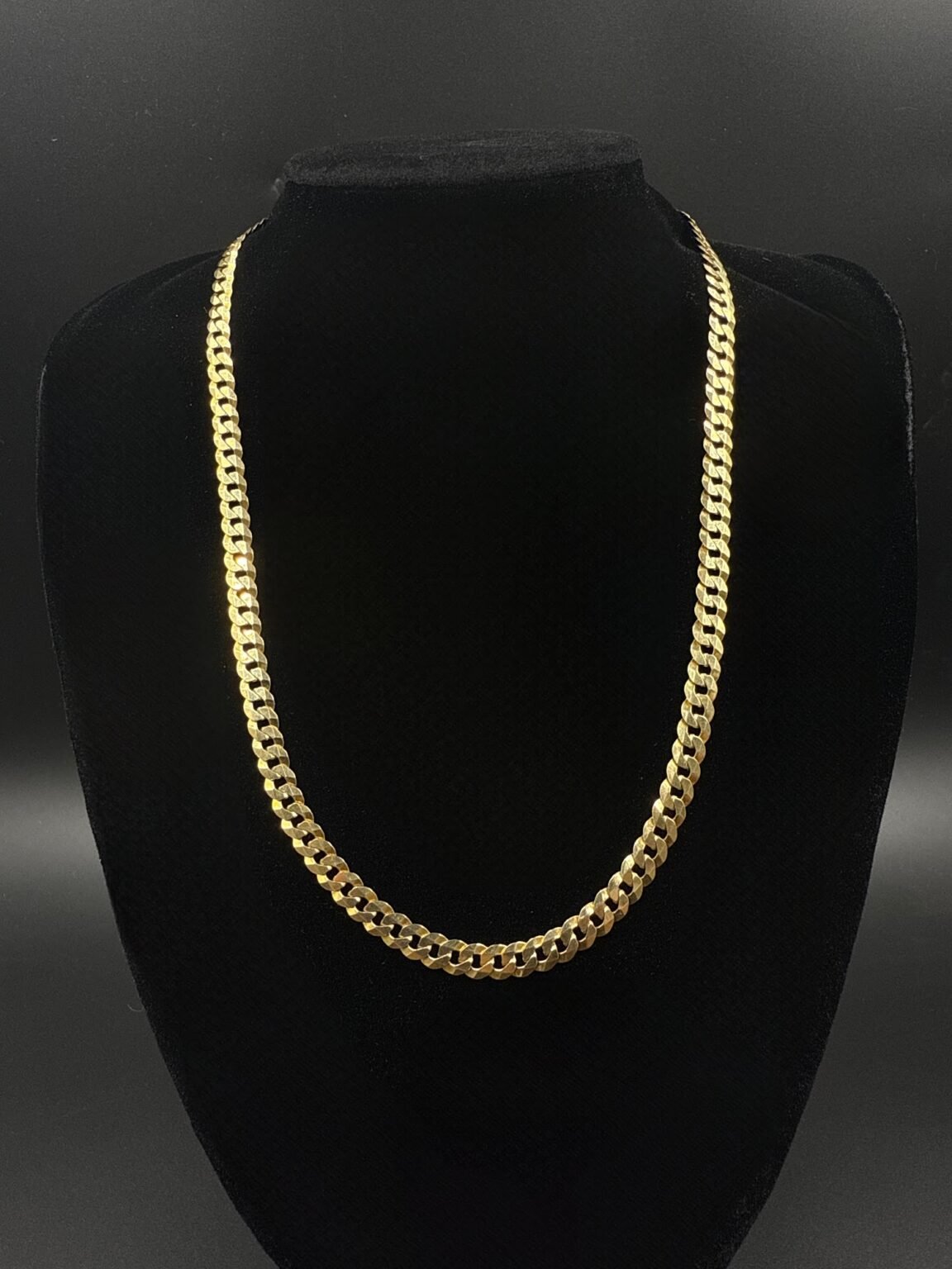 10k gold solid curb chain