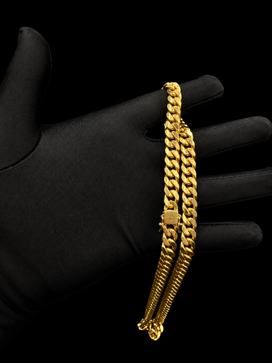 10k gold solid 10.5mm Cuban chain