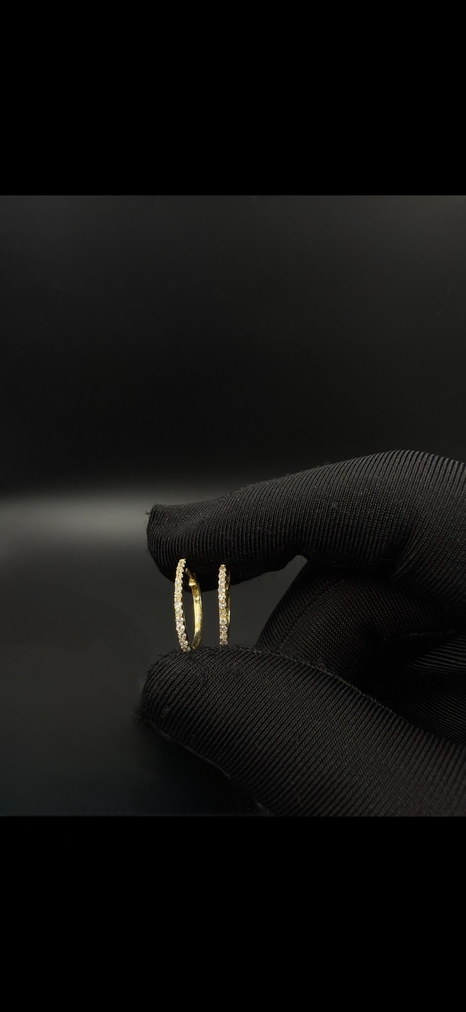14k gold diamond hoop earrings