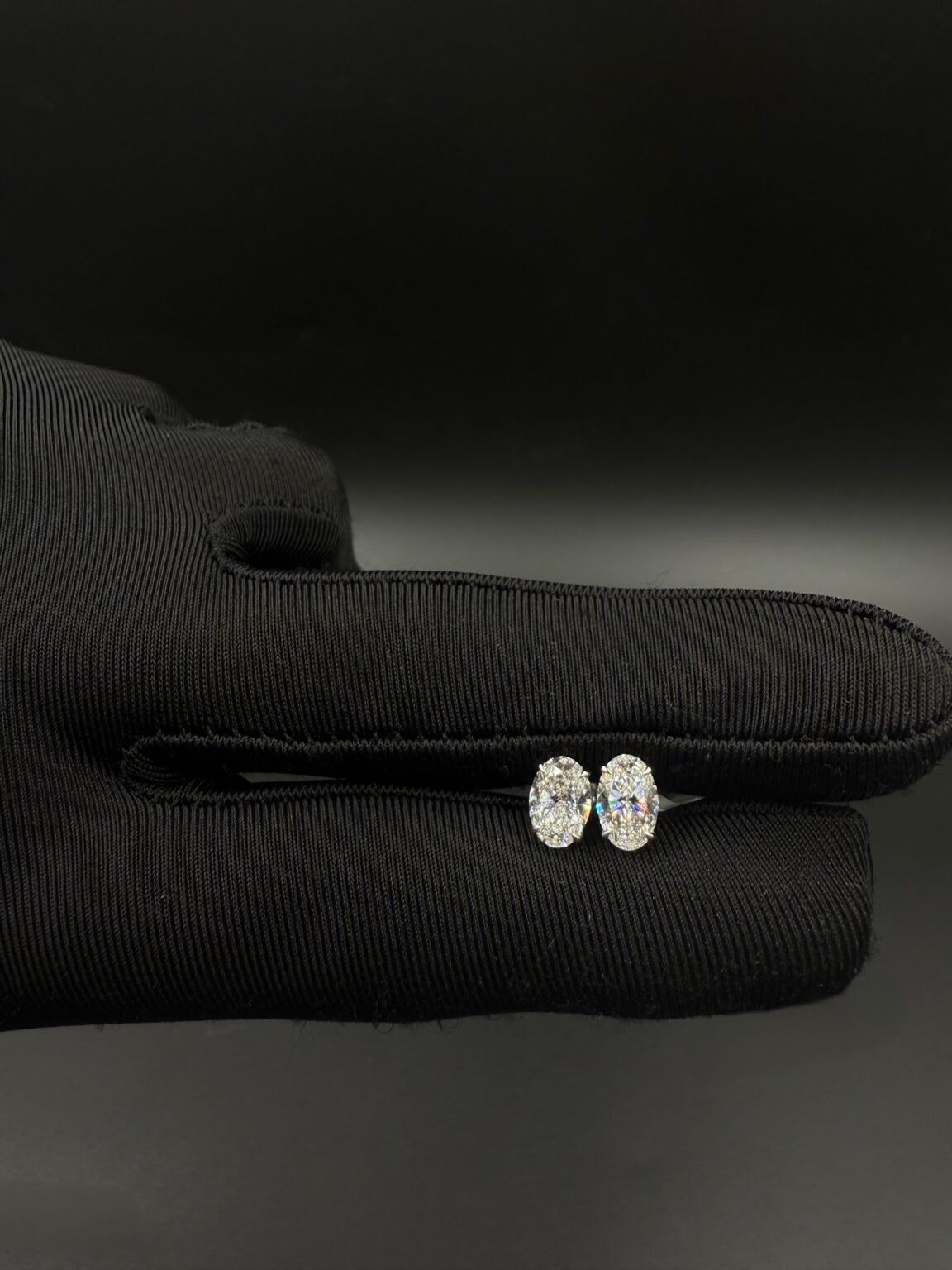 14k gold oval lab diamond