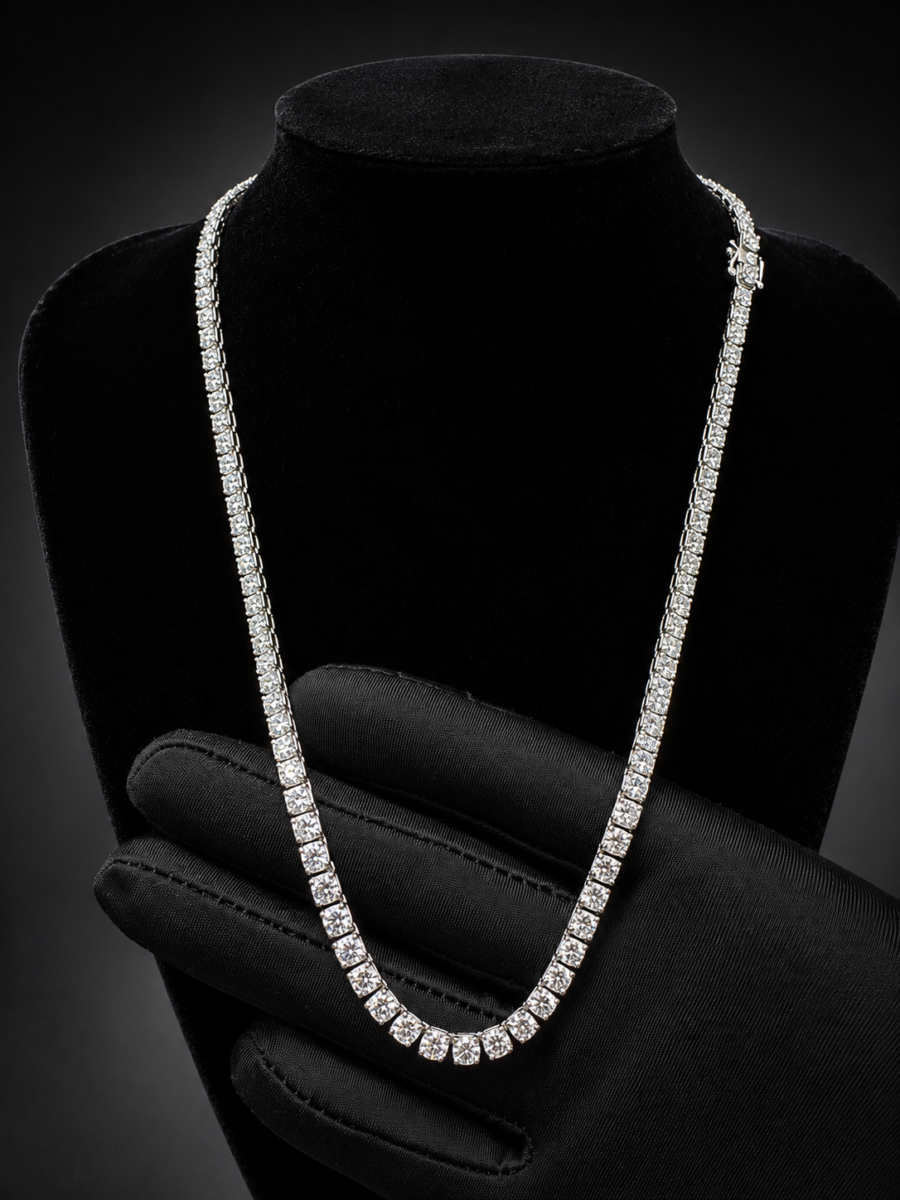 37ct lab diamond tennis chain