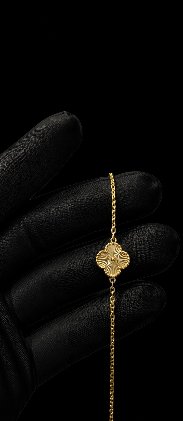 10k gold clover bracelet