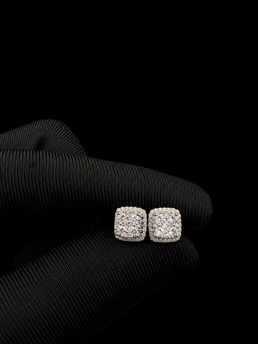 10k gold natural diamond earrings