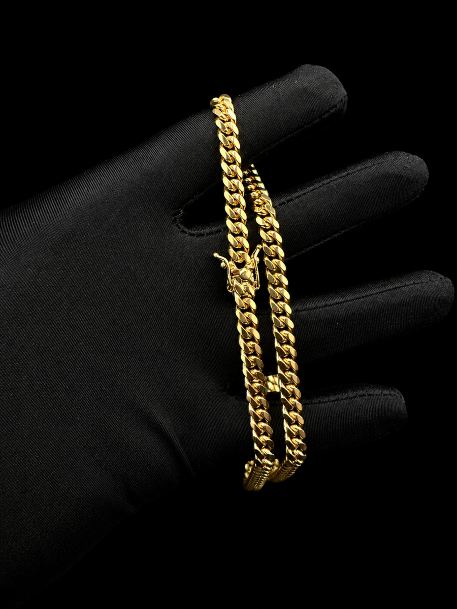 10k gold solid 6.5mm Cuban chain