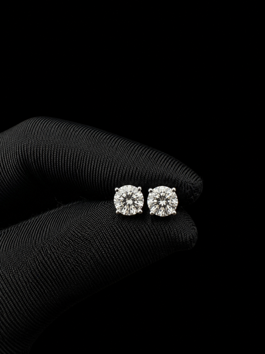 2.1ct lab diamond earrings
