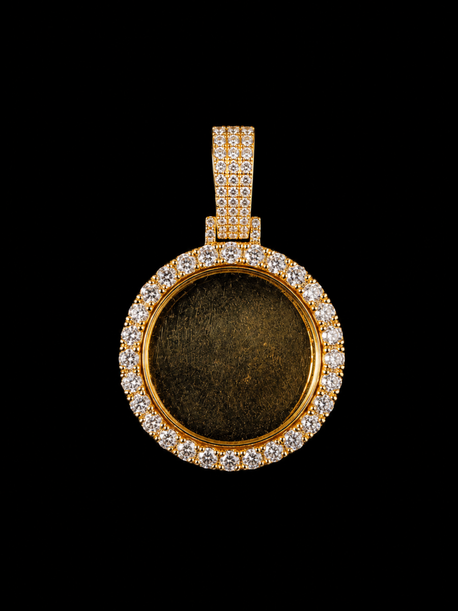 14k gold lab diamond memorial pendant