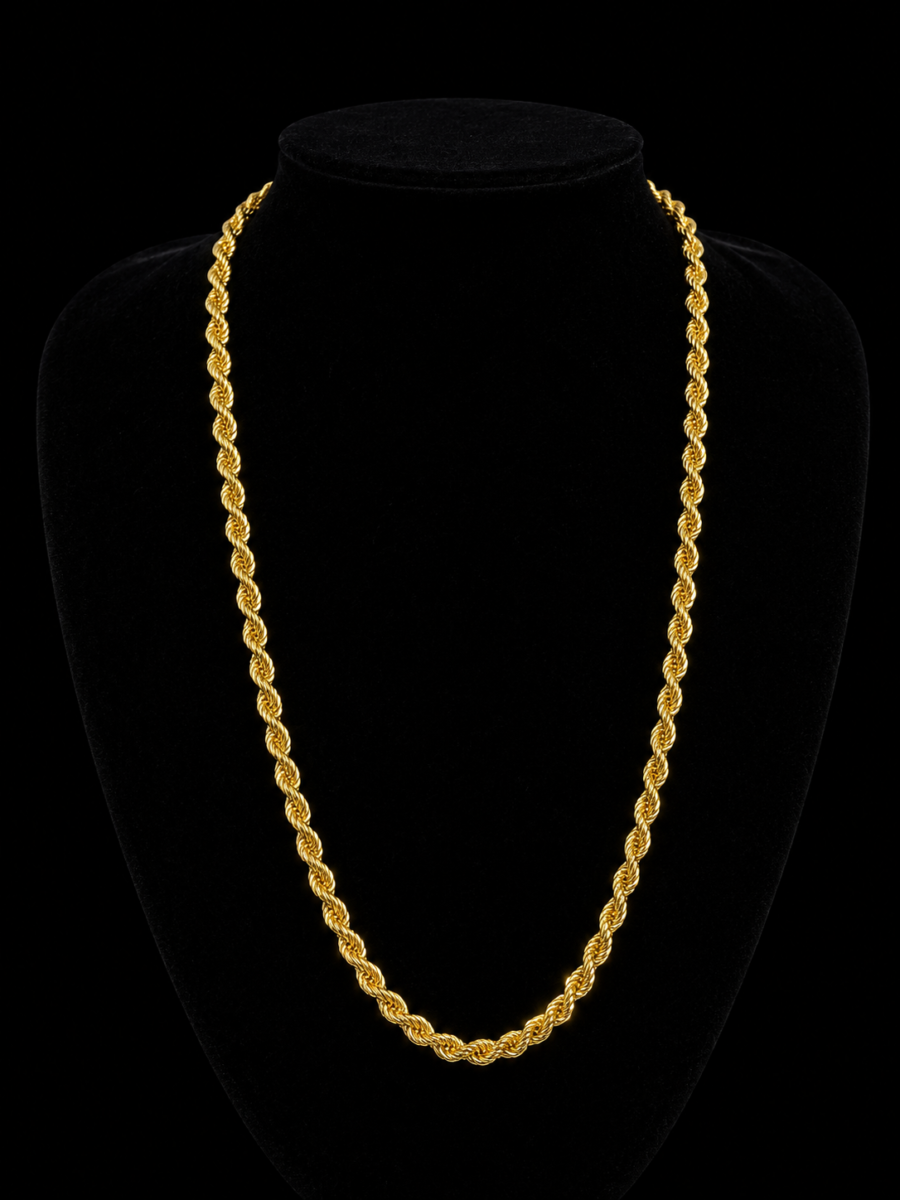 10k gold 5mm rope chain