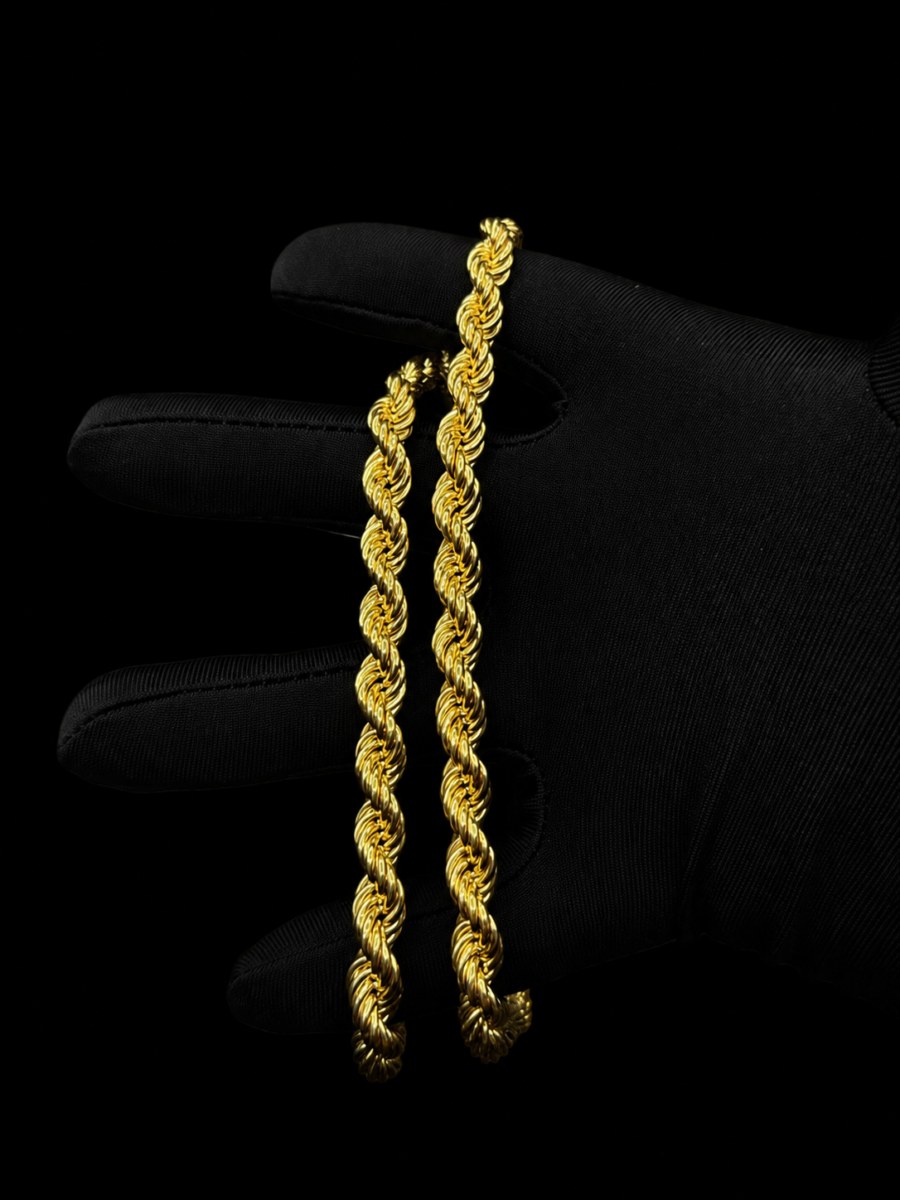 10k gold 8mm rope chain