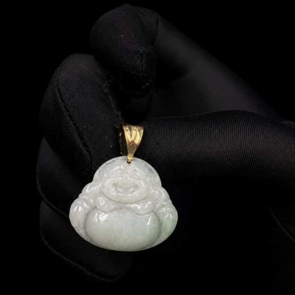 10k gold jade pendant
