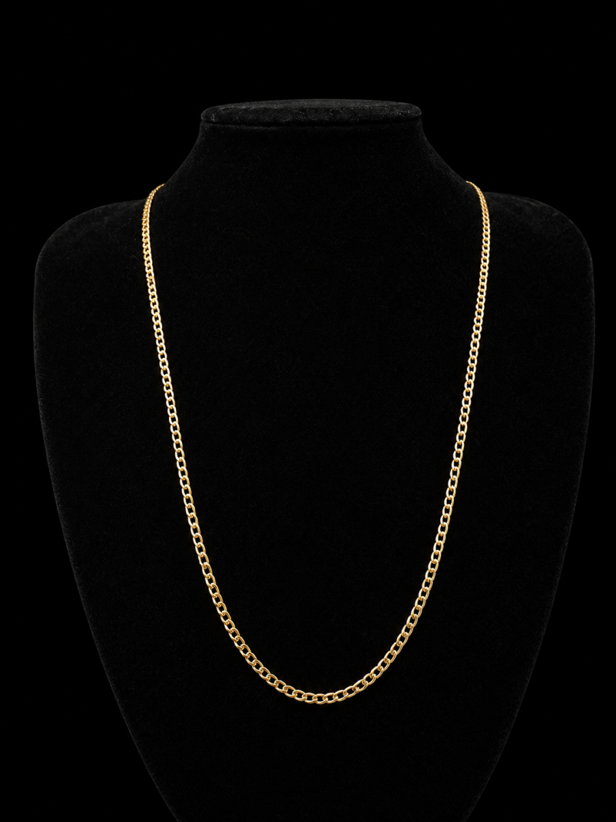 10k gold 3.8mm curb chain 24inch