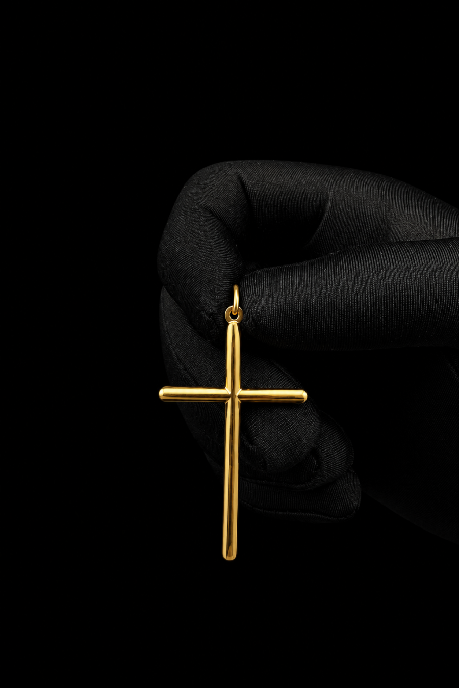 10k gold hollow cross