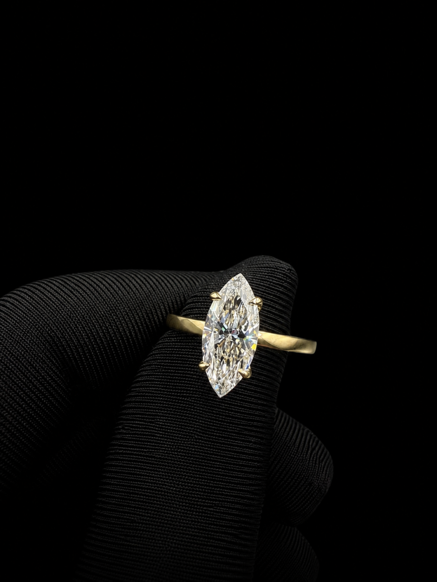 2ct lab diamond marquise ring
