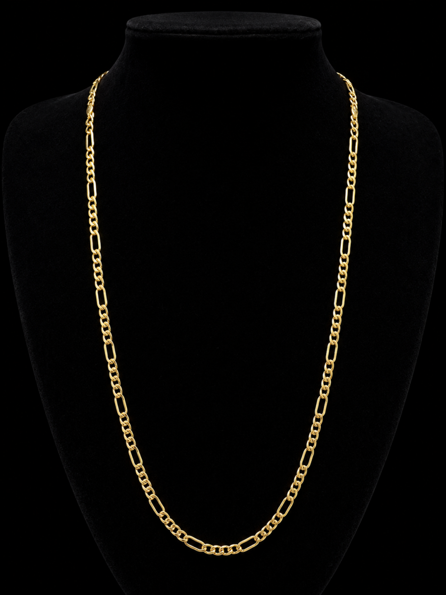 10k gold 24inch figaro chain
