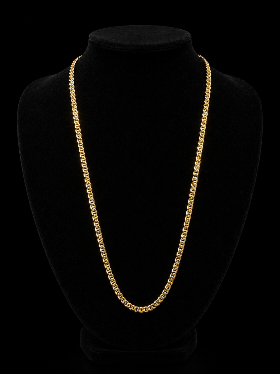 10k gold 4mm mariner chain