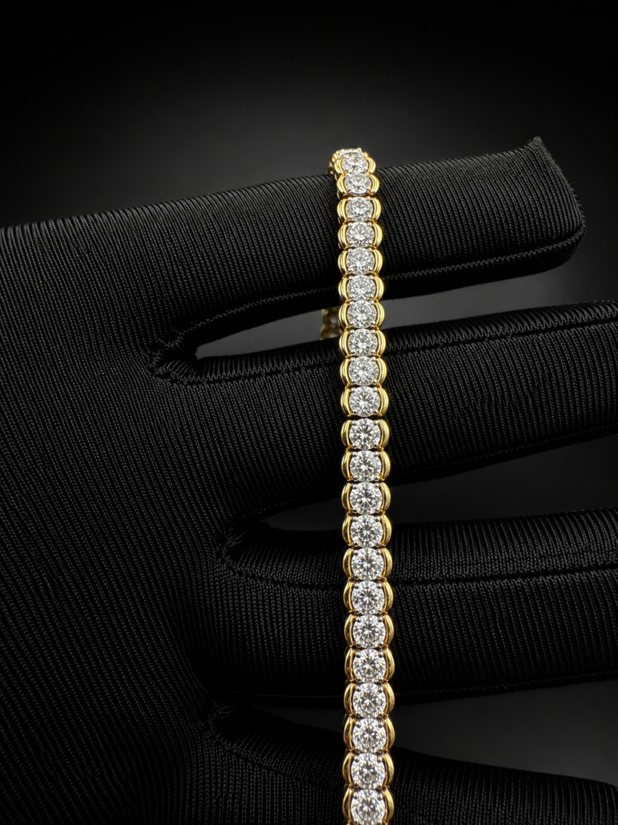 10k gold 10ct lab diamond bracelet
