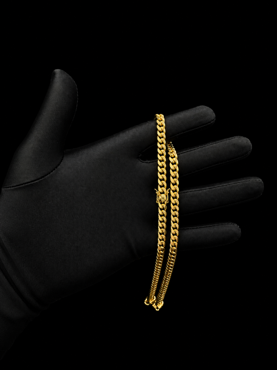 10k gold solid 5mm Cuban chain