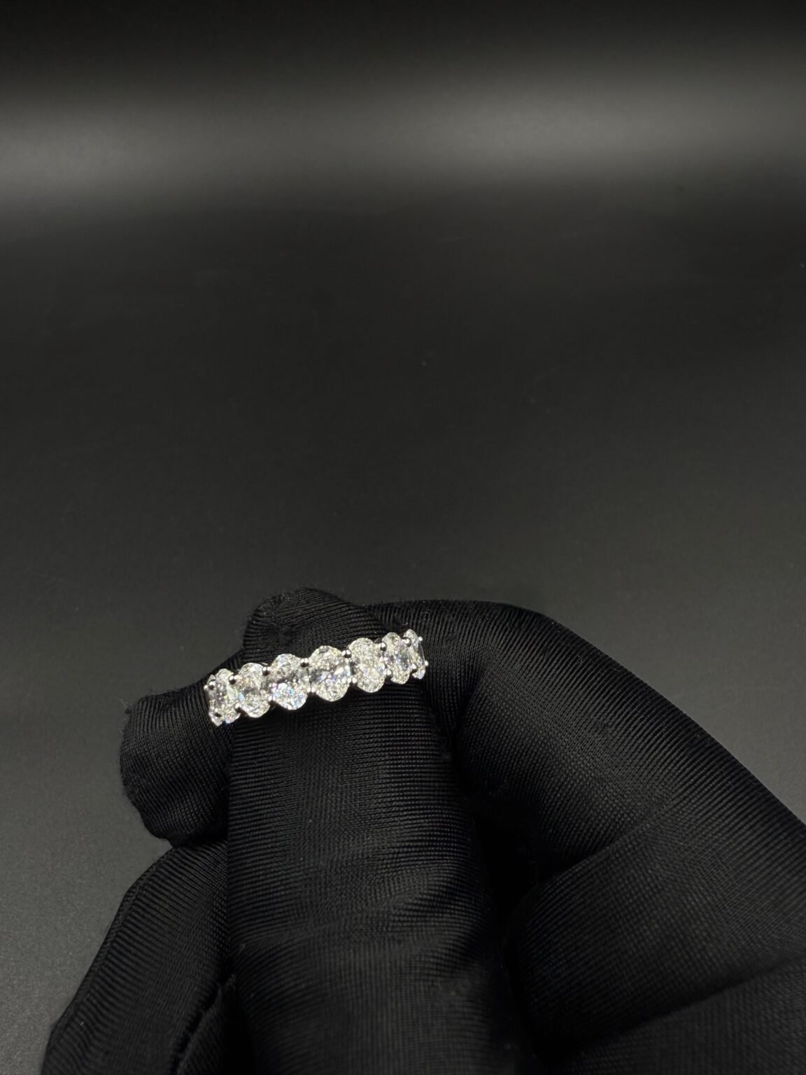 14k gold lab diamond oval ring