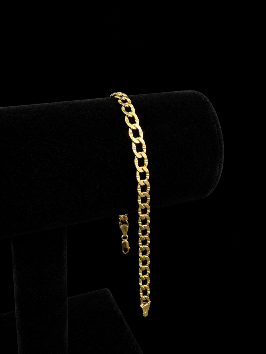 10k gold curb bracelet