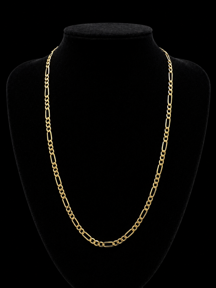 10k gold 4mm figaro chain
