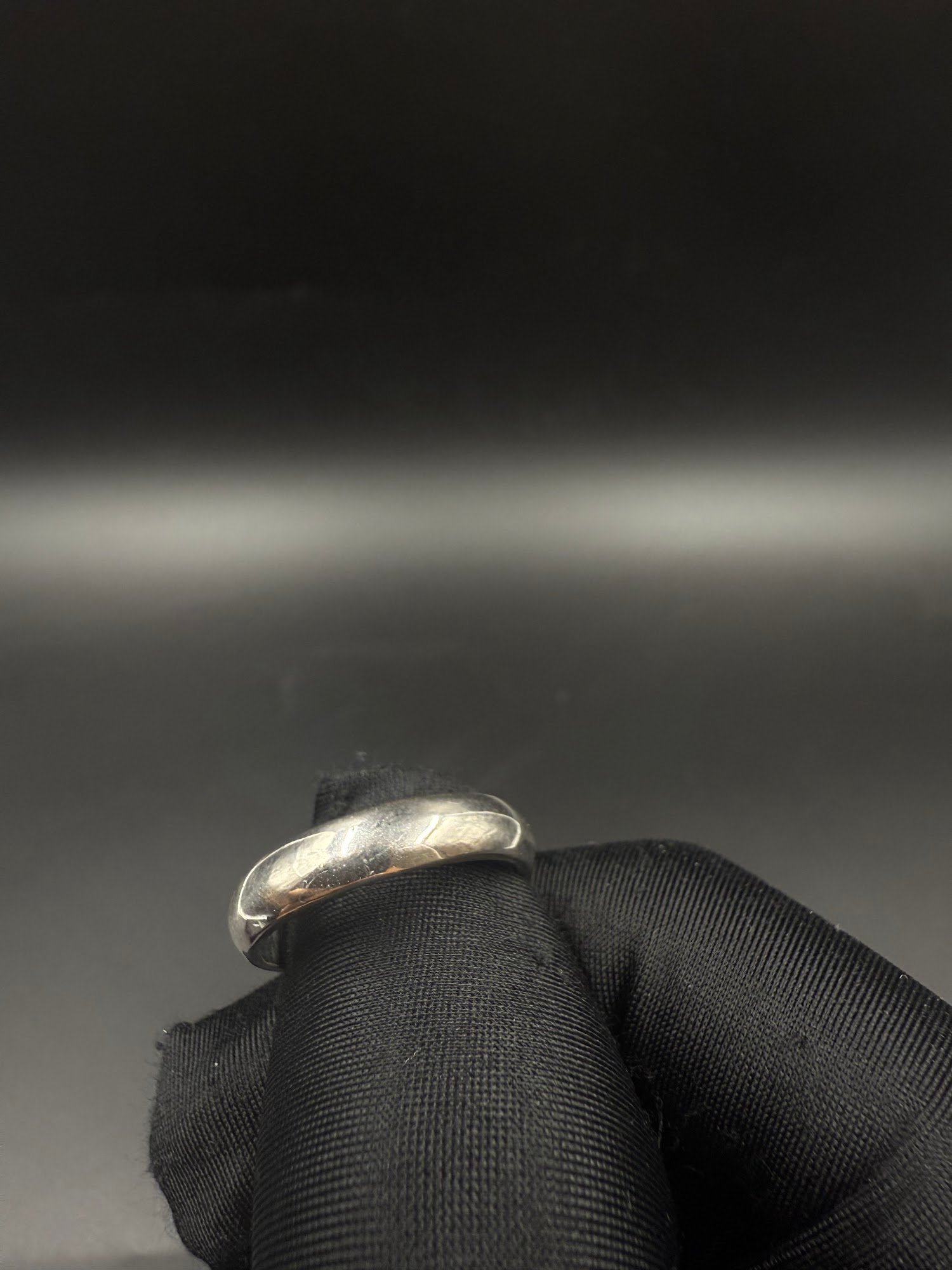 Silver band ring