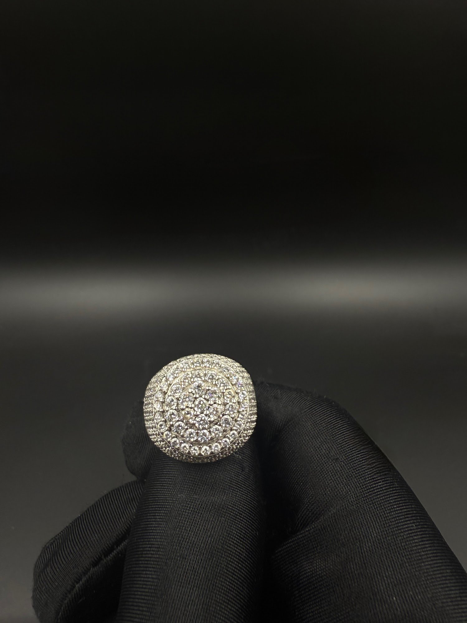 Silver bussdown ring