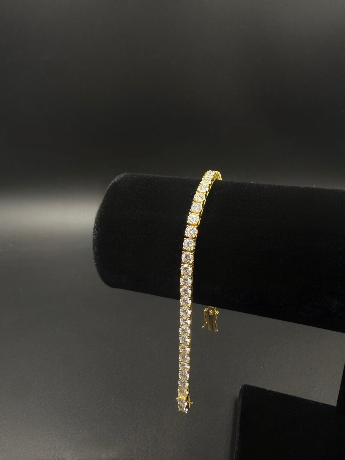 Silver moissanite bracelet