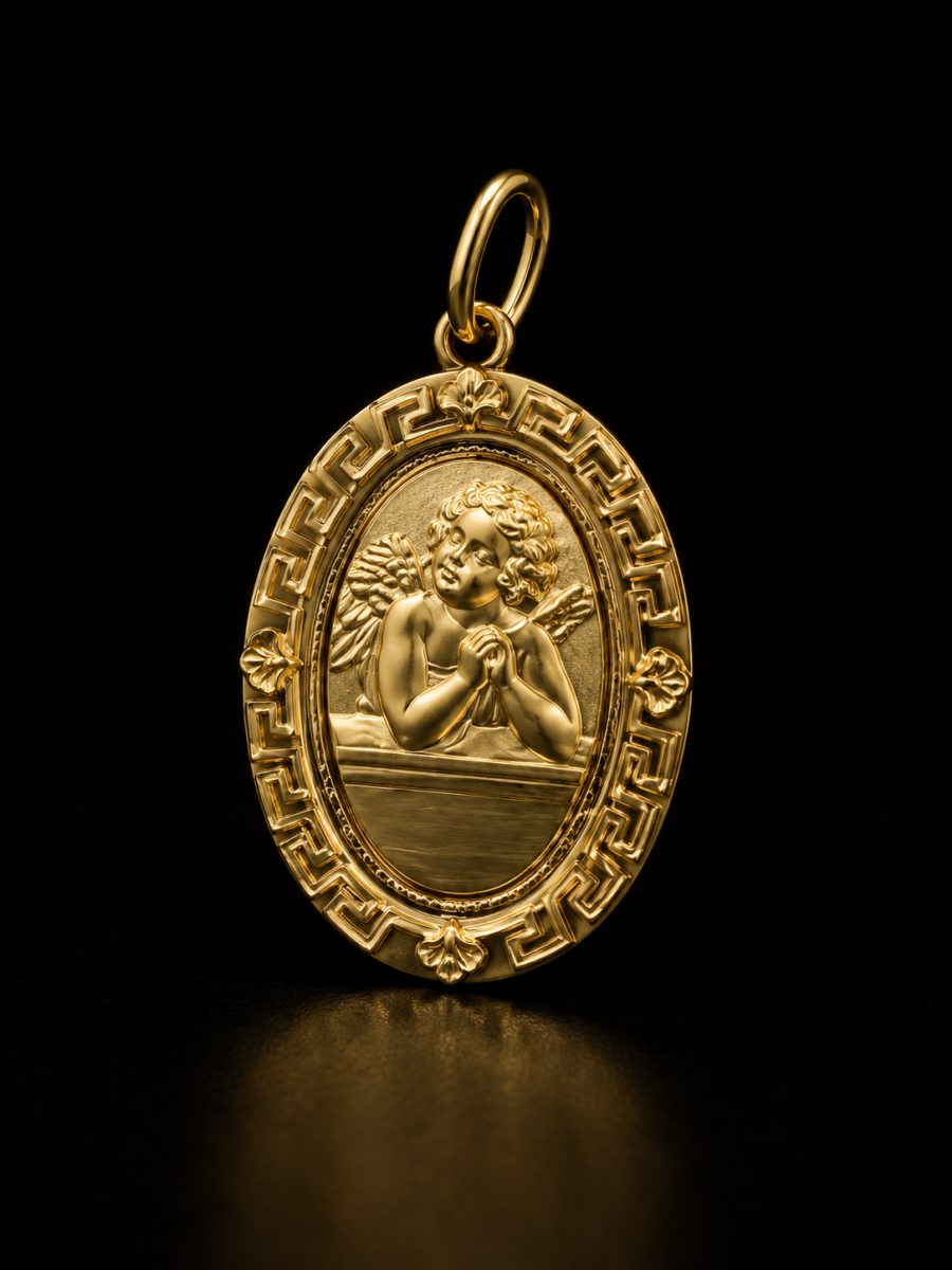 10k gold angel pendant