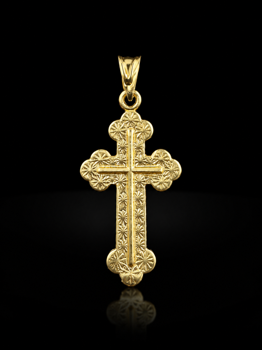 14kt gold cross pendant