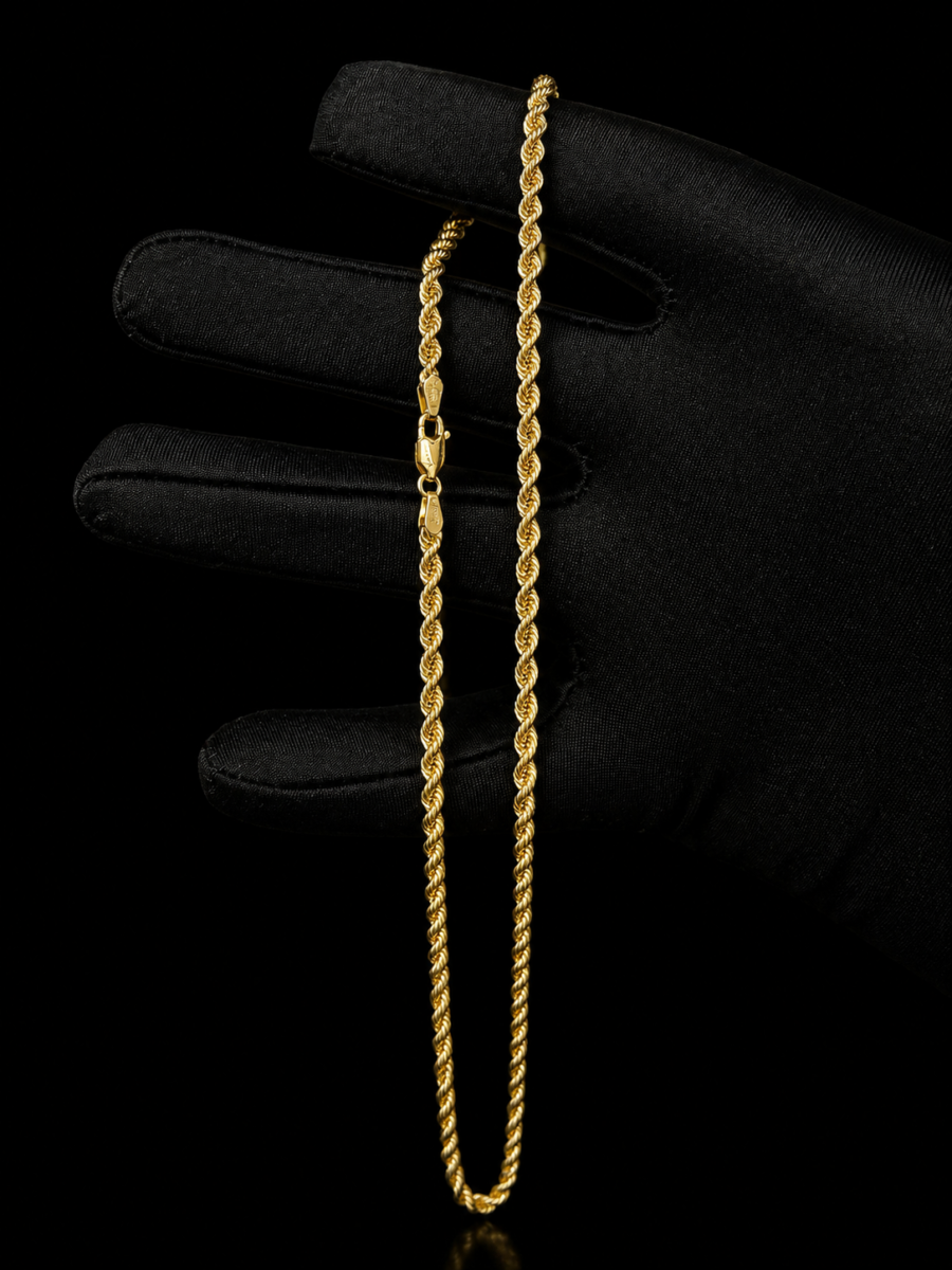10k gold 3.5mm rope chain
