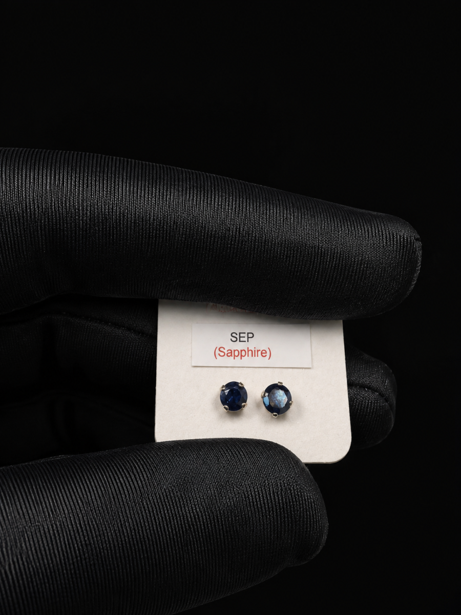 14k gold sapphire earring