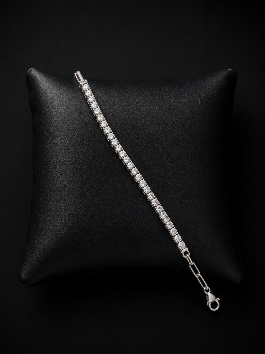 14k gold lab diamond tennis bracelet