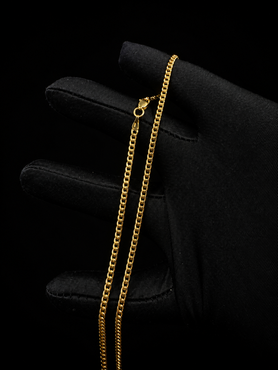 10k gold 3mm Cuban link chain
