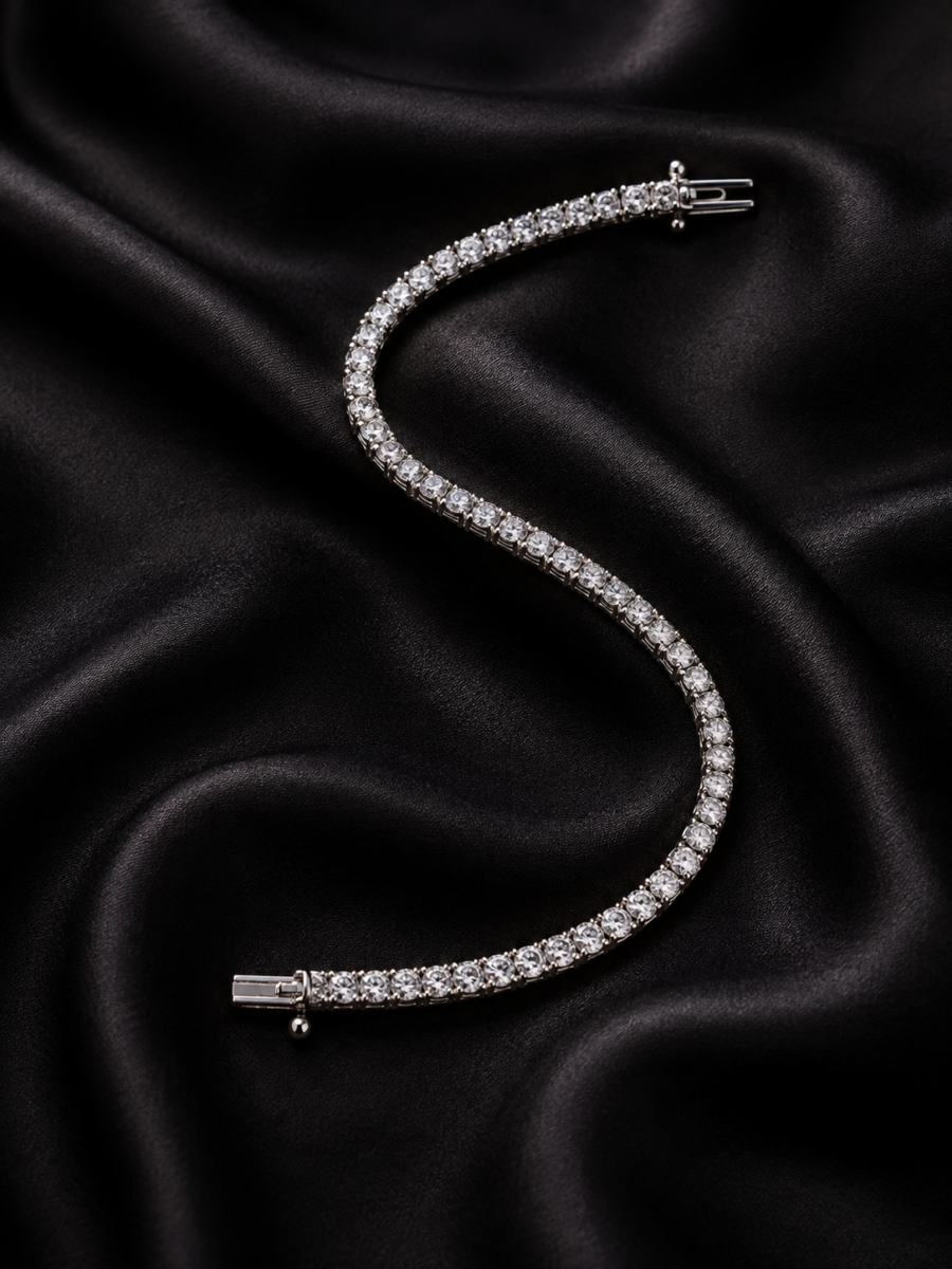 14k gold 4.8ct lab diamond tennis bracelet