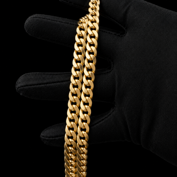 10k gold 8mm Cuban chain