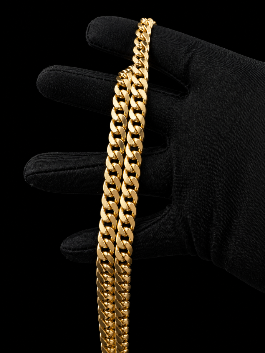 10k gold 8mm Cuban chain